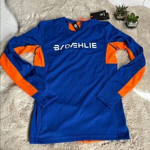 NWT Bjorn Daehlie Training Tech Long Sleeve W Medium Base Layer Blue Orange